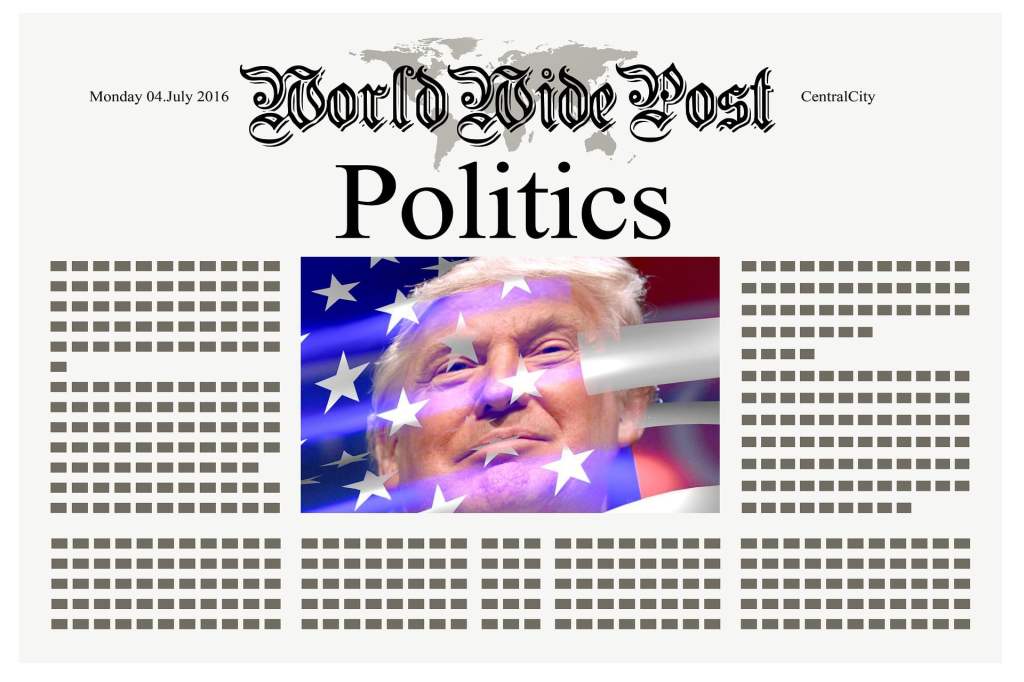 politics, trump, newspaper, flag